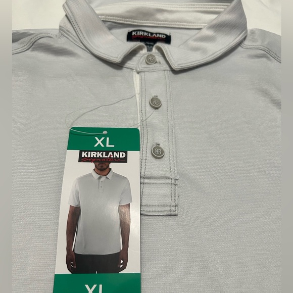 Kirkland Signature Men’s Polo size L gray NWT - Picture 3 of 5